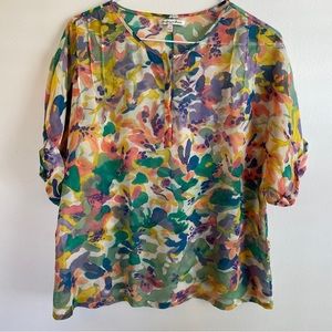 Broadway & Broom Floral Silk Top